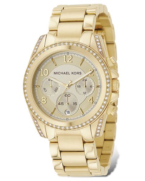 bloomingdales michael kors gold watch|Michael Kors gold watches.